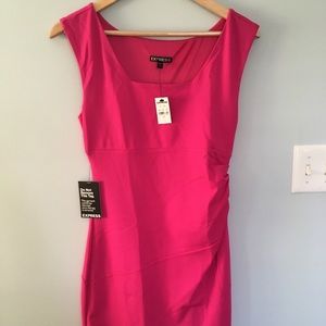 NWT EXPRESS Hot Pink sleeveless cocktail dress